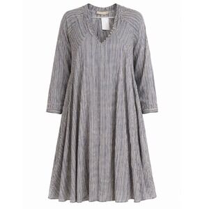 Natalie Martin Fiore Dress Blue Stripe Women's XL NWT Boho Resortwear